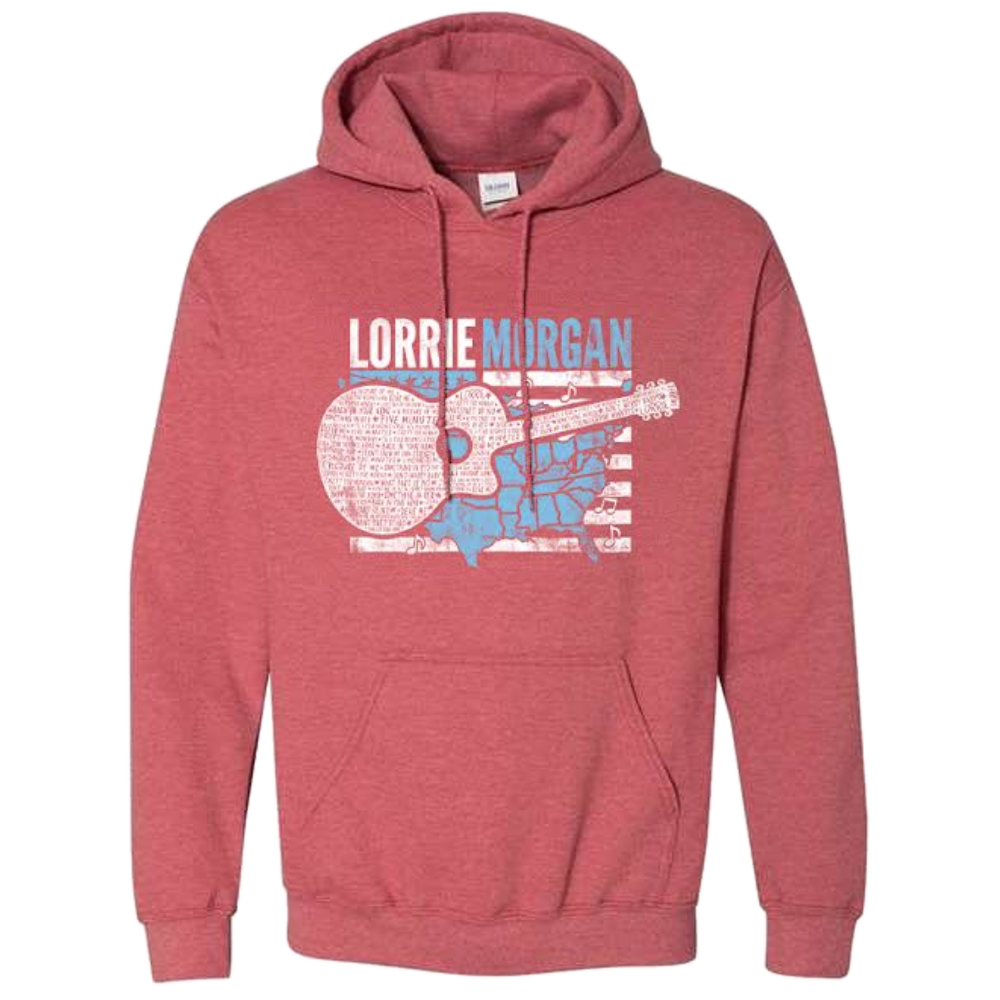 Heather Red Flag Hoodie