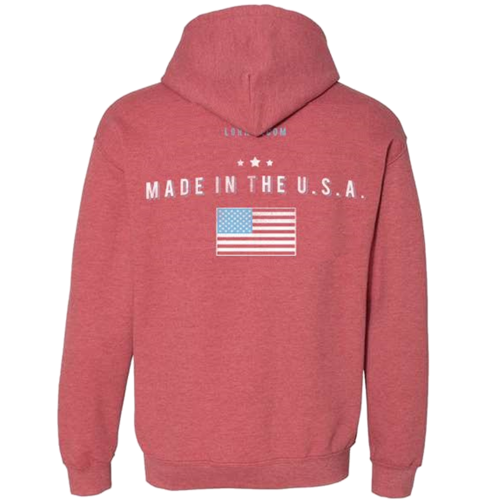 Heather Red Flag Hoodie