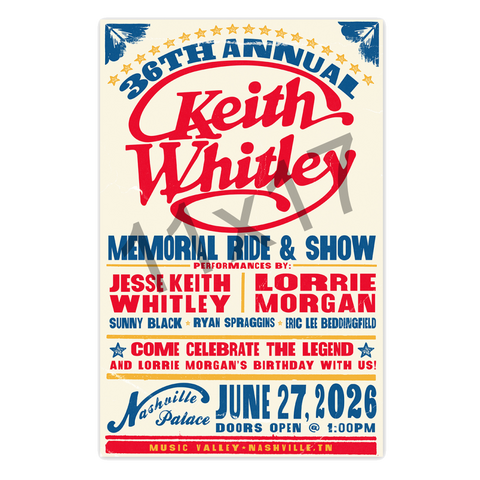 36th Keith Whitley Memorial Ride and Show Poster