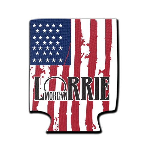 Lorrie Morgan American Flag Can Koozie