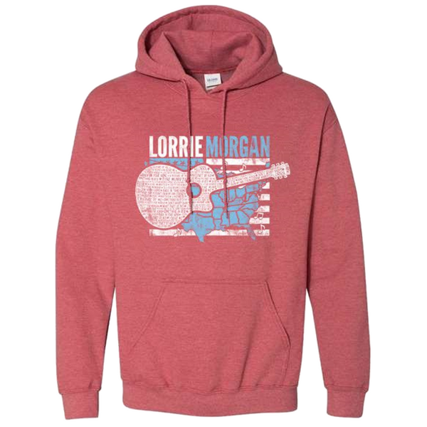 Heather Red Flag Hoodie | Lorrie Morgan Heather Red Flag Hoodie | Lorrie Morgan